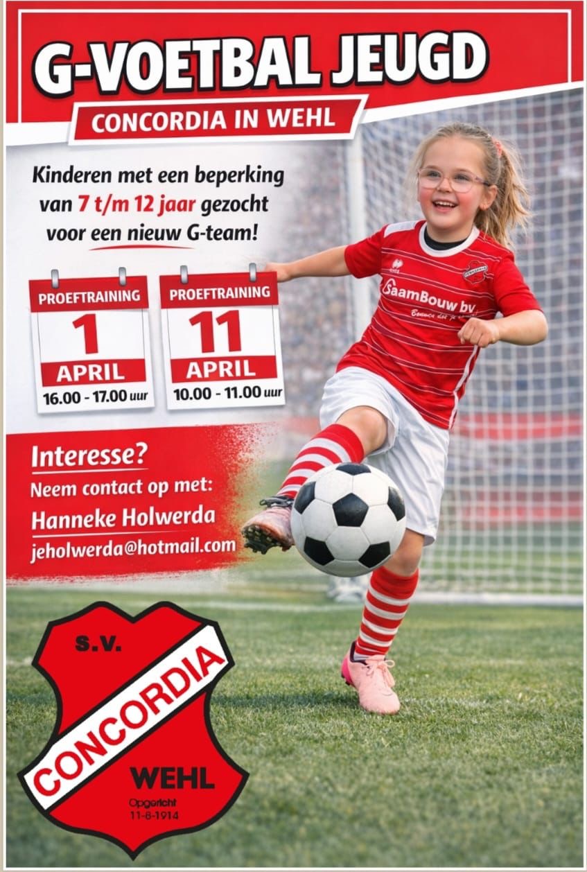 G-Team Concordia begint vorm te krijgen ⚽️
