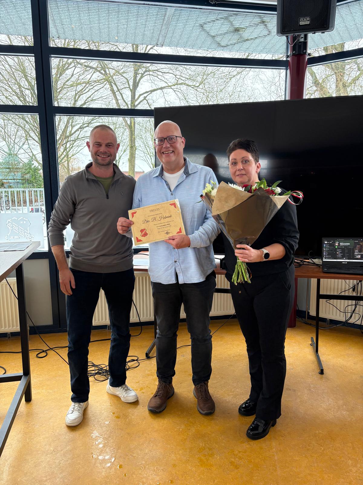 Wat een prachtig moment voor Concordia: Bas Helmink benoemd tot Erelid!