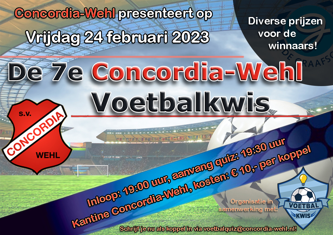 Uitnodiging 7e Concordia-Wehl Voetbalkwis